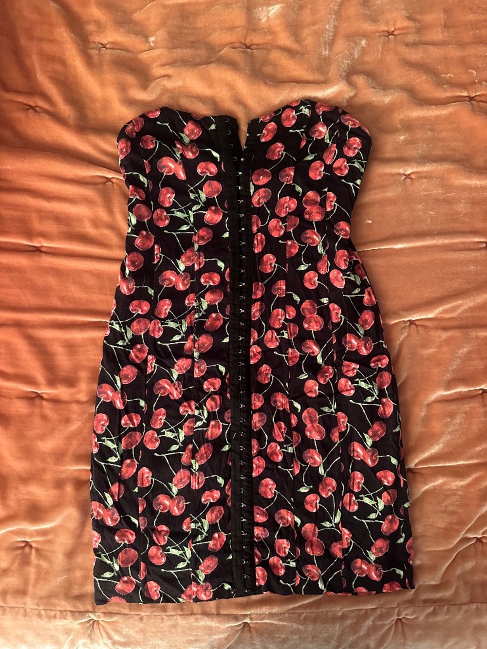 Cooperative Cherry Strapless Mini Dress